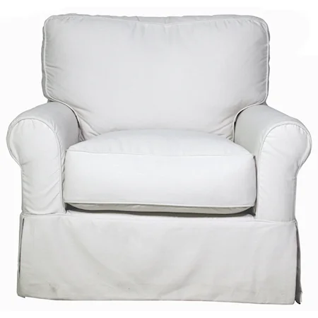 Swivel Chair with Skirted Base